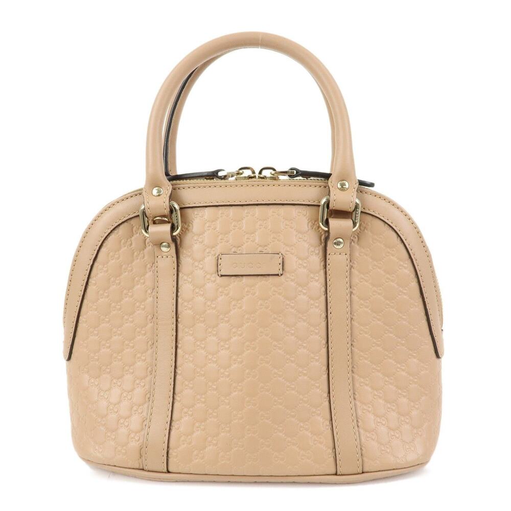 Gucci Microguccissima Leather Dome Handbag Beige